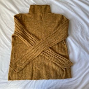 Madewell Ribbed Yellow Mockneck Sweater